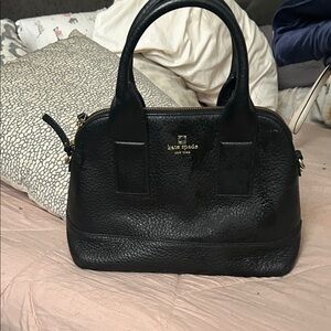 Kate Spade Black Textured Satchel
